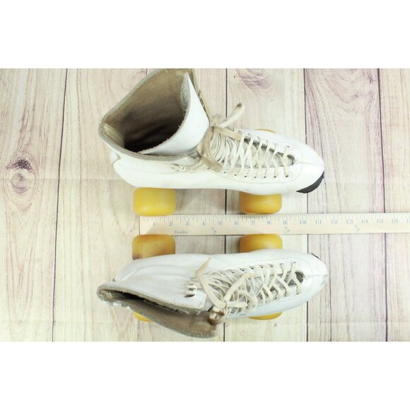 Vintage Riedell Sure Grip Skates Leather White Size 12 Inch - Picture 12 of 12